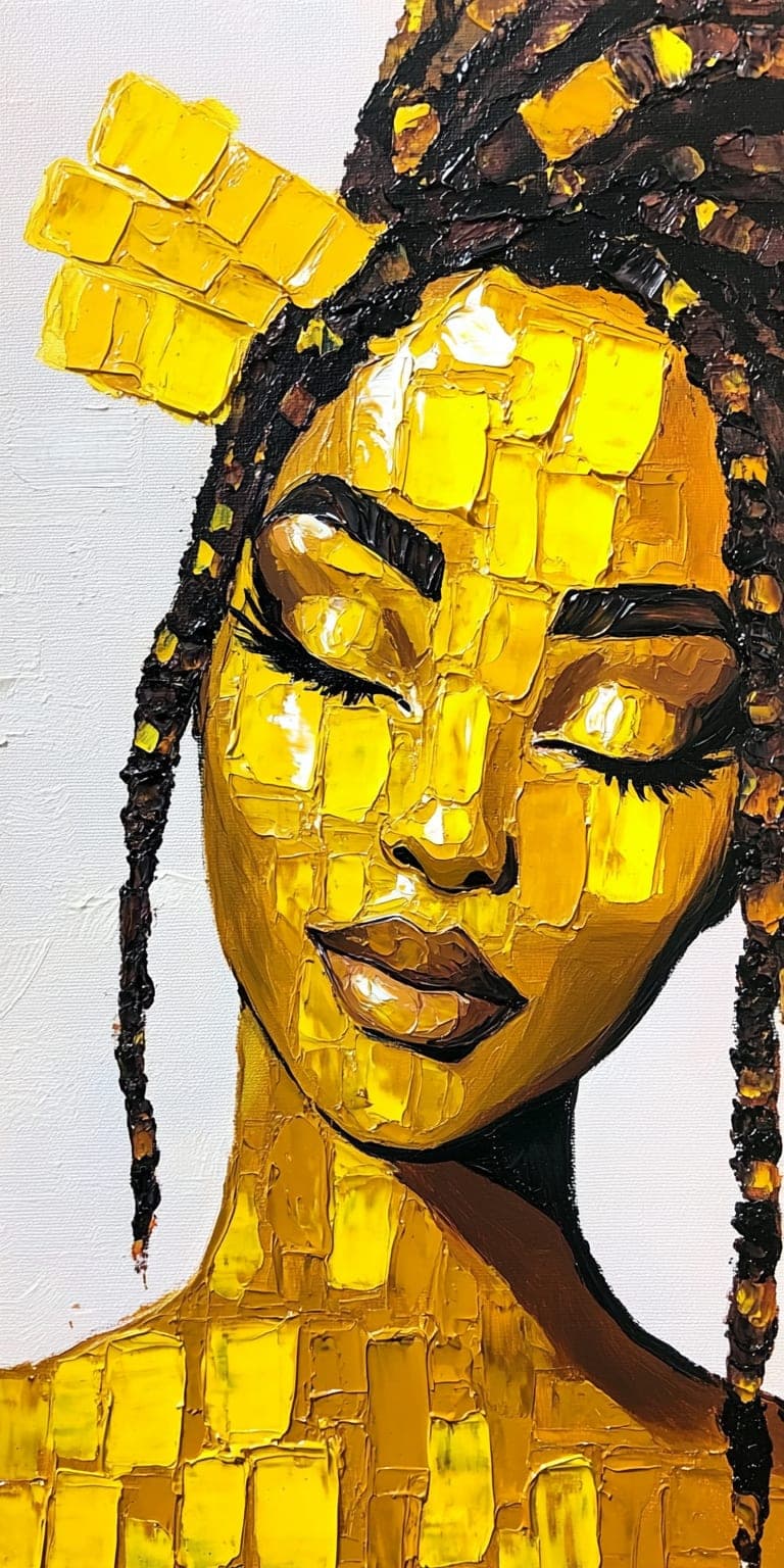 Gold Tile. Sculptural piece by Desi Baker.
